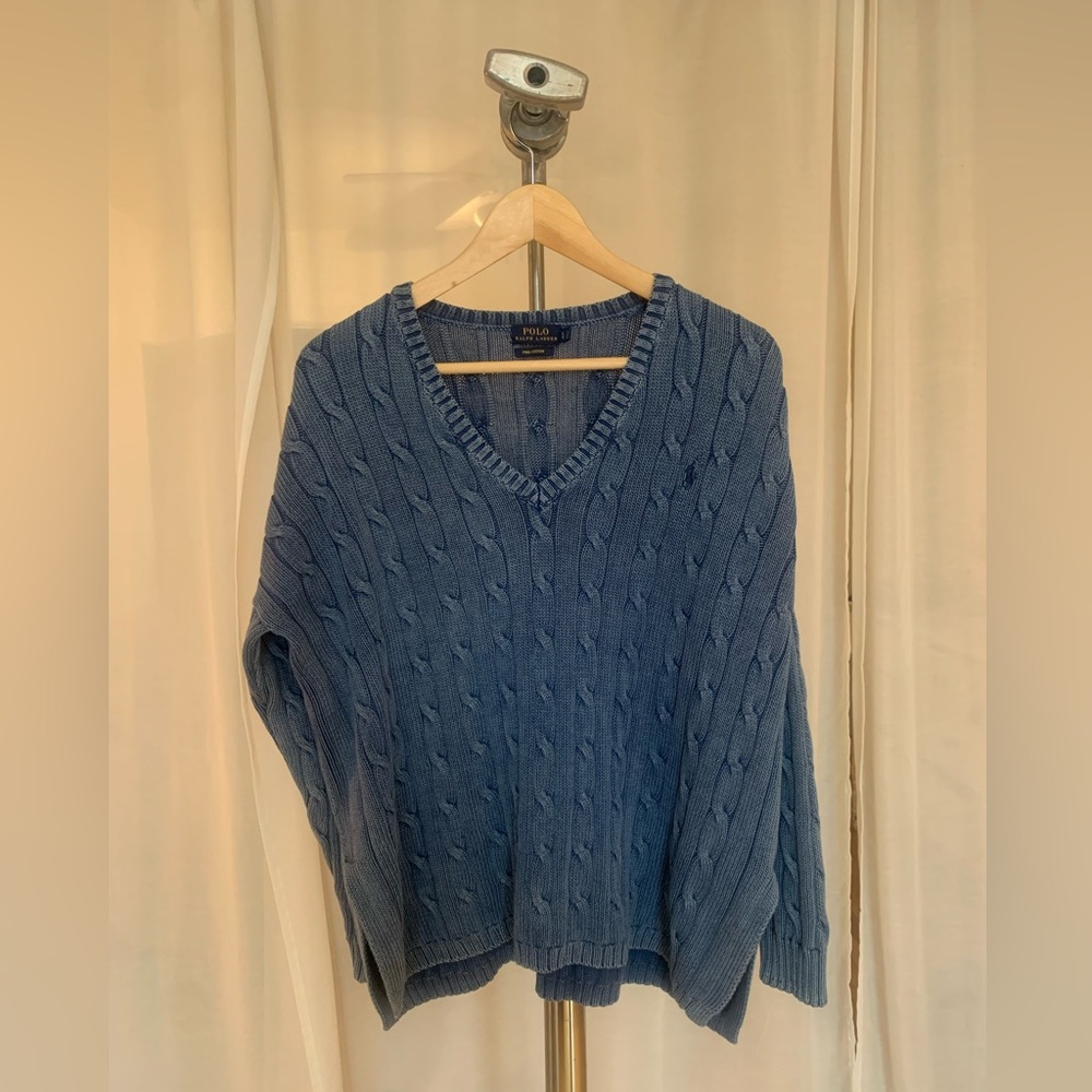 Polo by Ralph Lauren Light Blue Knit Top